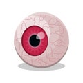 One eyeball isolated. Vector illustration. Royalty Free Stock Photo