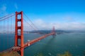 San Francisco Bridge golden in California