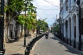 One of the famous streets in downtown semarang during the day