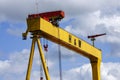 One of the famous yellow Harland and Wolff cranes Royalty Free Stock Photo