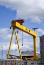 One of the famous yellow Harland and Wolff cranes Royalty Free Stock Photo