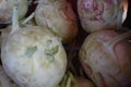 Kohlrabi, the German turnip is popular throughout Asia. Royalty Free Stock Photo