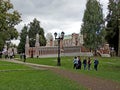 Museum-reserve `Tsaritsyno` and curved bridge.