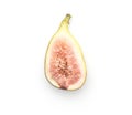 Fresh green fig isolated on white Royalty Free Stock Photo