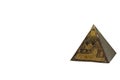 Figurine of bronze egyptian pyramid