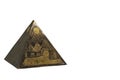 Figurine of bronze egyptian pyramid