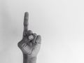 One finger ahad Royalty Free Stock Photo