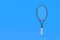 One flying tennis racquet. Sports equipments. International tournament. Game for laisure