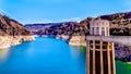 One of the four Intake Towers that supply the water from Lake Mead to the Powerplant Turbines of the Hoover Dam