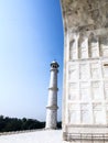 One of the four minarets of Taj Mahal Royalty Free Stock Photo