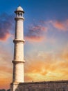 One of the four minarets of Taj Mahal Royalty Free Stock Photo