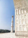 One of the four minarets of Taj Mahal Royalty Free Stock Photo