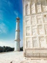 One of the four minarets of Taj Mahal Royalty Free Stock Photo