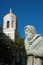 Winter statue in Plaza De Armas Old San Juan Puerto Rico Royalty Free Stock Photo