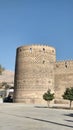 One of the four watchtowers of Karim Khani citadel in Shiraz Municipality Square