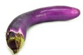 One fresh eggplant with stem isolated Royalty Free Stock Photo