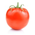 One fresh juicy tomato, on a white Royalty Free Stock Photo