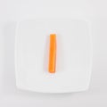 The one fresh orange carrot stick Royalty Free Stock Photo