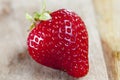 One fresh red strawberry Royalty Free Stock Photo