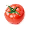 One fresh red tomato on white Royalty Free Stock Photo