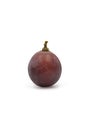 One fresh ripe organic red grape on white isolated background with clipping path in vertical. Red grape have sweet taste, juicy Royalty Free Stock Photo