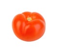 Fresh ripe red tomato close up isolated on white Royalty Free Stock Photo