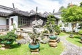 One of the Garden with differents bonsai tree and rock in Singapore Royalty Free Stock Photo