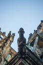 One of gargoyles of St. Vitus cathedral in Prague Royalty Free Stock Photo