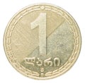 one Georgian Lari coin Royalty Free Stock Photo