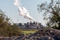 Geothermal energy plant in imperial County, California Royalty Free Stock Photo