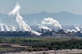 Geothermal energy plant in imperial County, California Royalty Free Stock Photo