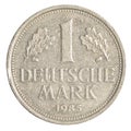 One german mark coin