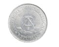 One germany mark coin on a white isolated background
