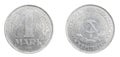 One germany mark coin on a white isolated background