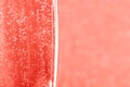 One glass of champagne on blurred background. Macro Royalty Free Stock Photo