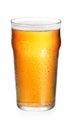 One glass of gold fresh beer Royalty Free Stock Photo
