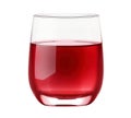 One glass of red fruit juice isolated on white background Royalty Free Stock Photo