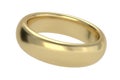 One gold ring on white background.3D illustration Royalty Free Stock Photo