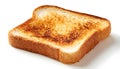 One golden brown slice of toasted bread, plain and isolated on a white background Royalty Free Stock Photo
