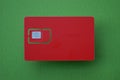 One gray chip on red paper card Royalty Free Stock Photo