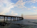 the bridge connecting mumbai - Bandra worli Sea Link Royalty Free Stock Photo