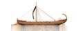 One greek boat on the water - 3D render Royalty Free Stock Photo