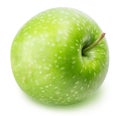 One green apple isolated on a white background Royalty Free Stock Photo
