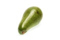 One green avocado isolated on a white background Royalty Free Stock Photo