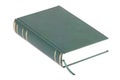 One green blank book with bookmark