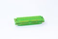 One green harmonica on a white background Royalty Free Stock Photo