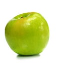 One green ripe apple