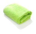 One green towel Royalty Free Stock Photo