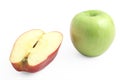 One and half apples Royalty Free Stock Photo