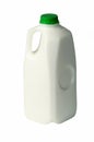 A one half 1/2 gallon jug of butter milk with a green cap. Royalty Free Stock Photo